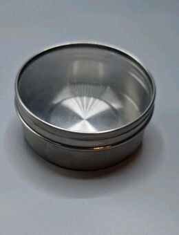 IKEA Grundtal Dose mit Deckel (IKEA 20325) 9cm Durchmesser Metall in Silber - Essen