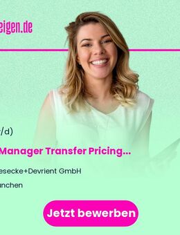 Tax Manager Transfer Pricing (m/w/d) - München