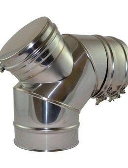 Zitec Ofenrohr Reinigungswinkel 90° DW, Bogen, 150 mm, 90 °