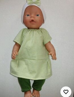 Kleidchen, Hose, Stirnband, für 43cm Puppe - Bingen