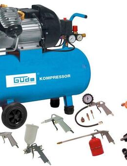 Güde Kompressor Set 400/10/50 DG, 2200 W, max. 103 bar, 50 l