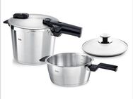 Fissler Schnellkochtopf Vitaquick® Premium, Edelstahl 18/10 (Set, 2-tlg., Schnellkochtopf 3,5 l + 6,0 l + Zusatzdeckel), Premium Qualität – Made in Germany