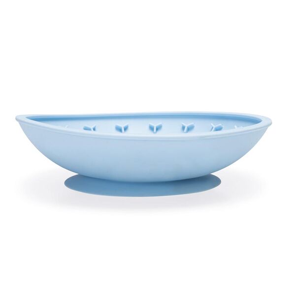 beeztees Silikon Schleckmatte Schale - hellblau: L 19 x B 19 x H 4,5 cm - 