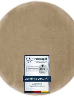 LUXOR living Fellteppich Novara, rund, Höhe: 30 mm, Kunstfell, Kaninchenfell-Haptik, besonders weicher Hochflor