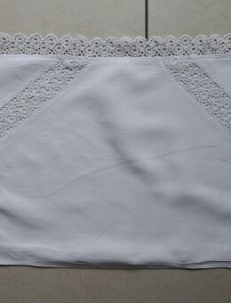 Antiker Kopfkissenbezug,BW,weiß,Spitzenumrandet,ca.52x38 cm,sehr gut erhalten,Wäscheknöpfe (stoffbezogen) - Haltern (See) Zentrum