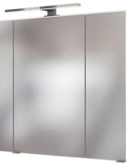 welltime Spiegelschrank Baabe Breite 80 cm, mit 3D-Effekt, dank 3 Spiegeltüren