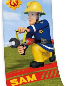 Feuerwehrmann Sam Badetuch Feuerwehrmann Sam, Velours (1-St), mit dem tollem Motiv