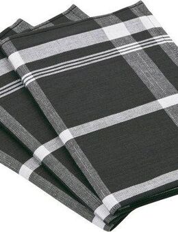 ROSS Geschirrtuch Exclusiv, (Set, 3-tlg), Blockkaro, 50% Baumwolle, 50% Leinen, 50x70 cm