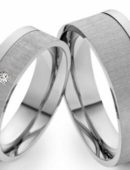 Schöne Titanringe T007 mit Zirkonia oder Diamant - Aholming