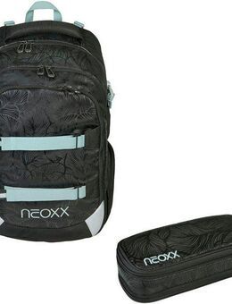 neoxx Schulrucksack Queen o.t.nite Rucksack & Schlamperbox (Set, 2-tlg., 2), aus recycelten PET-Flaschen