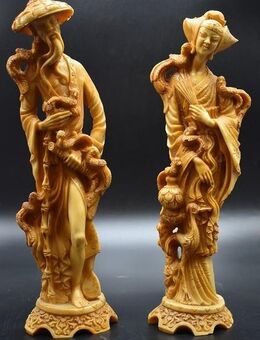 Chinesisches Figurenpaar, je 37cm, fernöstliche Romantik bei kostenlosem Versand - München