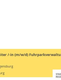 Sachbearbeiter /-in (m/w/d) Fuhrparkverwaltung - Regensburg