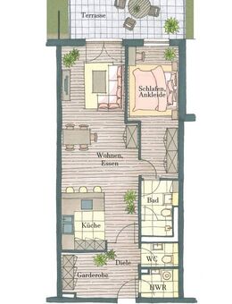 2 Zi. Wohnung mit Terrasse nach Süden-Westen und freien Blick zum Brecherspitz! - Schliersee