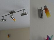 2 Lampen - Wandstrahler u. Deckenstrahler, Deckenlampe 3-flammig - Chemnitz