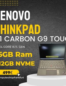 Lenovo Thinkpad X1 TOUCH Carbon Gen9,Intel Core i5-1145G7,16GB Ram,512GB NVME SSD - Frankfurt (Main) Griesheim