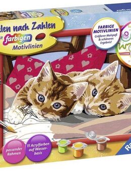 Ravensburger Malen nach Zahlen Zwei Schmusekätzchen, Made in Europe