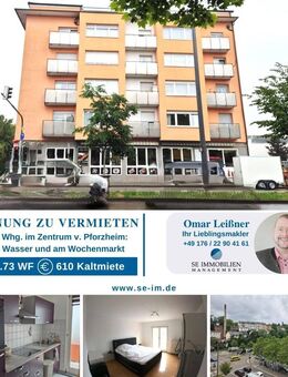 3-Zimmerwohnung, 4. Etage, ohne Aufzug, gute Aufteilung, 2 Balkone! - Pforzheim