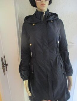 NEU * Seidig * Multifunktion * Trench Coat * Kapuzen * Long- Jacke oder Kurz- Mantel "Stefanel" Gr. 34- 36/ XS- S * marine- dunkel- blau * - Riedlingen