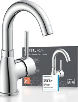 Eisl Waschtischarmatur Futura Wasserhahn mit Energiesparfunktion Cold Start, Mischbatterie