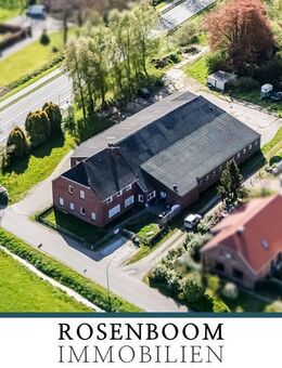 Resthof mit großem Entwicklungspotenzial - Zweifamilienhaus und vielseitig nutzbare Halle - Großefehn