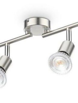 B.K.Licht Deckenleuchte, LED wechselbar, 4-flammig, LED Deckenlampe, dreh- schwenkbar, neutralweiß, matt-nickel