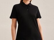 seidensticker Poloshirt Schwarze Rose Kurzarm Kragen Uni
