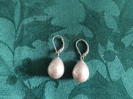 zart-rosa Muschelkernperlen Silber Ohrringe! - Lucka