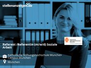 Referent /Referentin (m/w/d) Soziale Arbeit - München