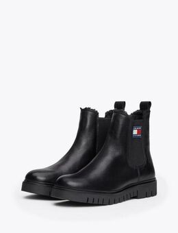 Tommy Jeans TJW CHELSEA BOOT WL Winterboots, Blockabsatz, Plateau, Chelseaboots, Schlupfschuh mit seitlichem Logo