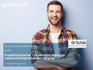 Produktionsleiter / Production Manager Lebensmittelproduktion (m/w/d) - Ebsdorfergrund