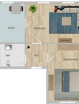 frisch saniert, mit Charme, gemütliche 2-Zimmer-Wohnung in Augustusburg, Auf Wunsch: EBK, Stellplatz - Augustusburg