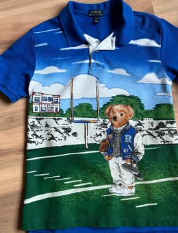 Polo Ralph Lauren Football Bear Poloshirt Kids L 14-16 Bär 3x getragen 158/164 - Hamburg