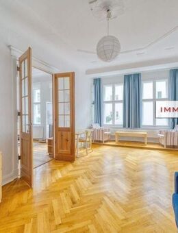 IMMOBERLIN.DE - Charmante Stuck-Altbauwohnung mit Südwestbalkon in Trendlage - Berlin