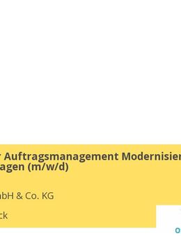 Mitarbeiter Auftragsmanagement Modernisierung Aufzugsanlagen (m/w/d) - Osnabrück