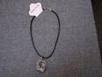 #Lederkette mit Achat-Drusenanhänger, #Unikat in 85276