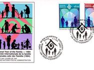 UNO Wien: MiNr. 160 - 161, 04.02.1994, "Internationales Jahr der Familie", FDC (Umschlag), Ersttagssonderstempel - Brandenburg (Havel)