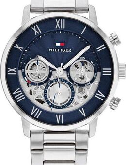 Tommy Hilfiger Multifunktionsuhr CLASSIC 1710569, Quarzuhr, Armbanduhr, Herrenuhr, Datum, Edelstahlarmband