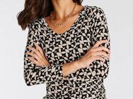 Laura Scott 3/4-Arm-Shirt lässig geschnitten, bedruckt, V-Ausschnitt