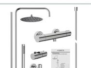 Schütte Brausegarnitur AQUADUCT, Höhe 120 cm, 1 Strahlart(en), höhenverstellbar 80-120 cm, Antikalk, wassersparend