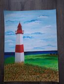 Acrylbild Leuchtturm Ostsee 42 x 56 cm Unikat in 06628