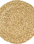 HMF 6x Tischset rund geflochten aus Wasserhyazinthe Platzset in 75217