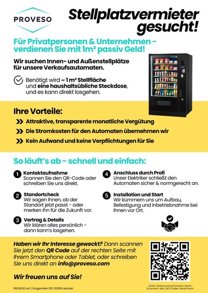 Wir suchen Standorte für Automaten - Aachen