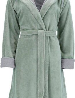 Esprit Damenbademantel Cosy, ideal für Sauna & Spa, Hotelbademantel, Morgenmantel, Kurzform, Microfaser-Webfrottier, Kapuze, Gürtel, mit Kapuze & Logostickerei, kurz