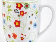 van Well Becher Vario Flower, Porzellan, spülmaschinen- und mikrowellengeeignet, 6-teilig