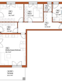 Familienfreundliche Neubauwohnung mit Homeoffice-Potenzial – 101m² in Parkstetten - Parkstetten