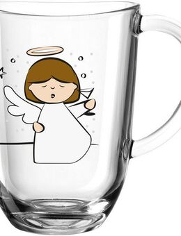 LEONARDO Tasse SILENZIO mit Motiv, 1-tlg., Glas, Engel, 380ml