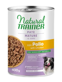 Natural Trainer Pate Medium & Maxi Mature - Sparpaket: 24 x 400 g Huhn