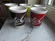 McCafé Becher 2008 grün rot braun Keramik 5 Tassen McDonald`s zus. 8,- - Flensburg