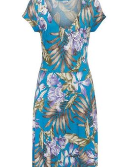 LASCANA Minikleid mit V-Ausschnitt im Alloverdruck