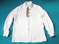 Trachten Hemdbluse - Trachten Dirndl Hemd „weiß“ m. Lederbesatz Gr. 38/40 in 56626